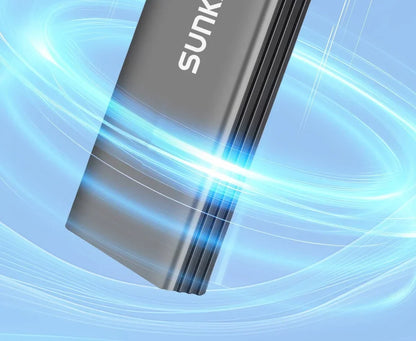 SUNKANDI M.2 NVME SATA SSD Enclosure Adapter, USB C 3.1 Gen 2 (10 Gbps) To M.2 PCIe NVMe and SATA SSDs Support for SSDs 2230