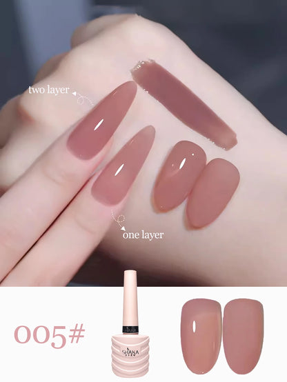 1-30pcs PSK Nude Pink Color Nail Art Ice Transparent Bare Color Nail Enamel 2026 New Net Red Popular White Gel Nail Polish