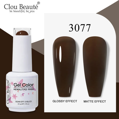 Clou Beaute Semi-transparent Jelly Color UV Gel Manicure Gel Nail Nail Supplies For Professionals Semi-permanent Varnish 15ml