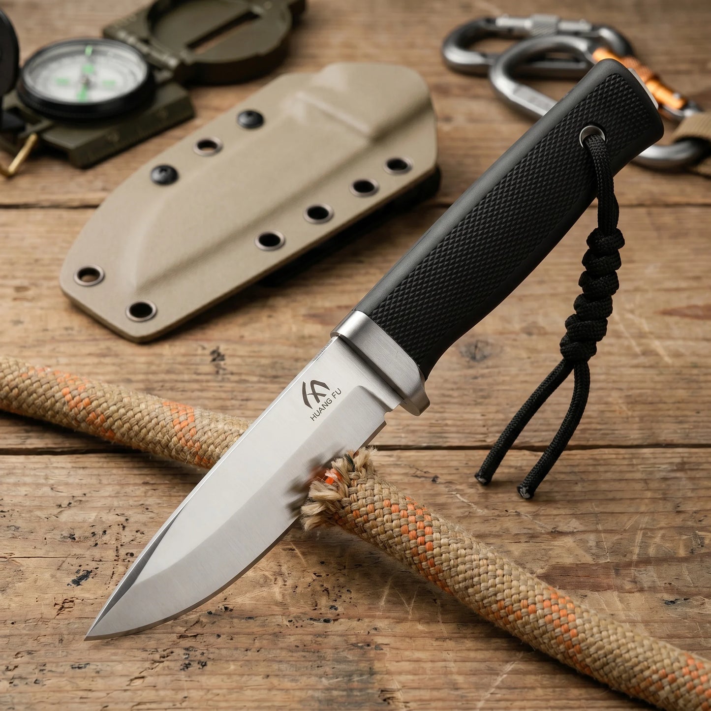 Portable storage outdoor knife, exquisite with sheath protection, camping, hiking, short distance travel, multifunctional knife