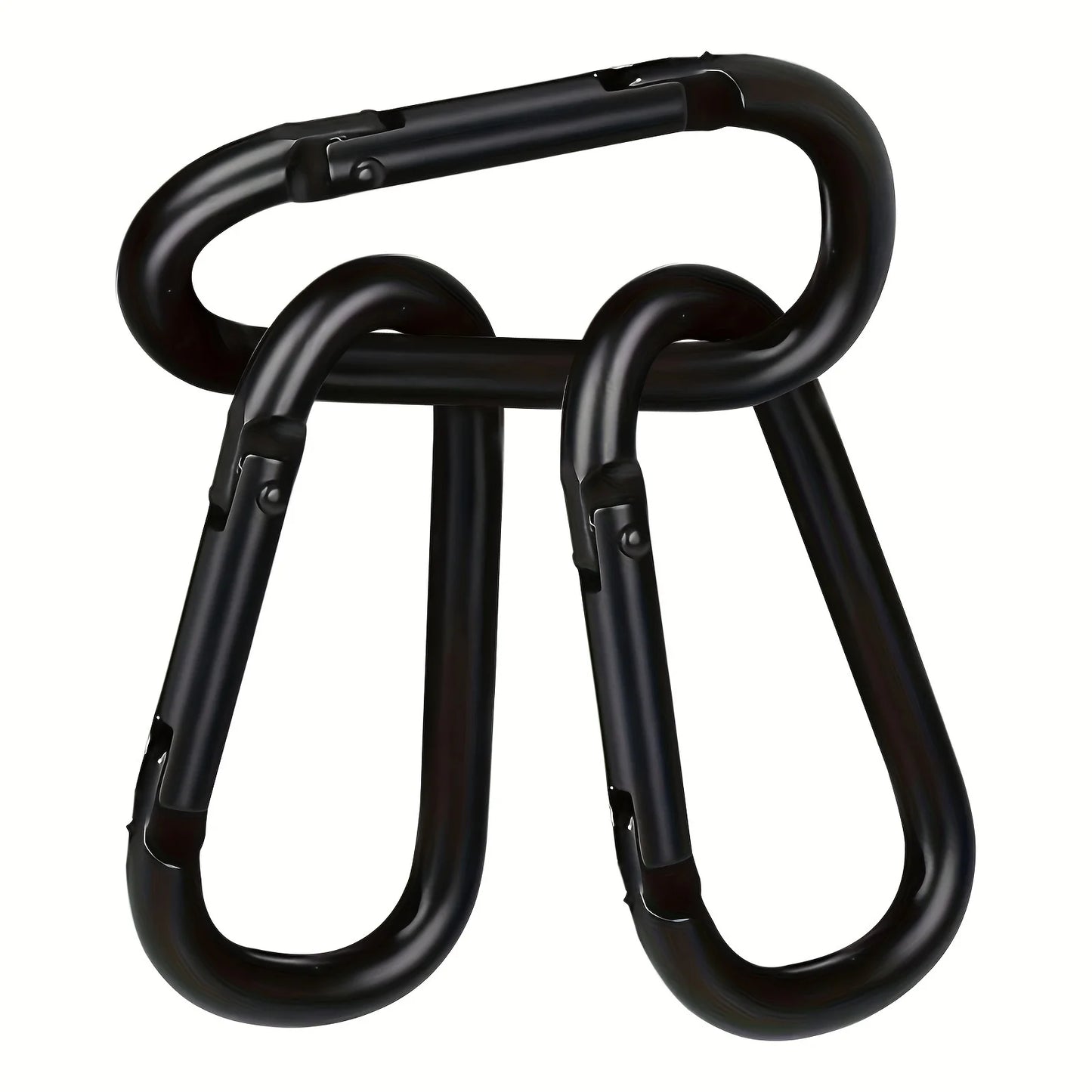 Aluminum Alloy Carabiner D Ring Outdoor Clip Hook 2.3" Spring Snap Clip for Camping Hiking Backpack Keychain Dog Leash DIY Gear