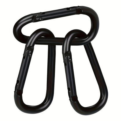 Aluminum Alloy Carabiner D Ring Outdoor Clip Hook 2.3" Spring Snap Clip for Camping Hiking Backpack Keychain Dog Leash DIY Gear
