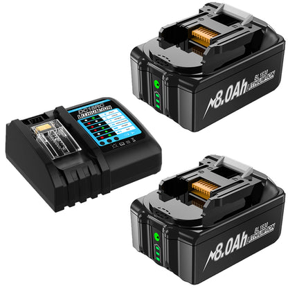 For Makita BL1830 Battery 18V 8000mAh Battery BL1830 BL1815 BL1860 BL1840 Tool Rechargeable Battery With 6A Charger
