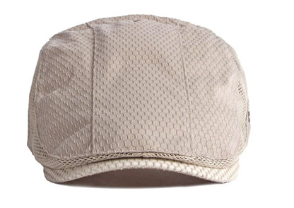 Summer Beret Hats for Man Forward Cap Women Hollow Mesh Breathable Flat Peaked Caps Fashionable Outdoor Cap Adjustable