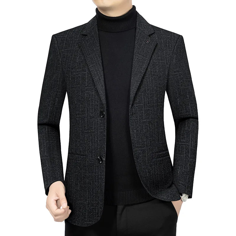 Business Casual Kavaj Herr – Elegant Enkelknäppt Sommarjacka