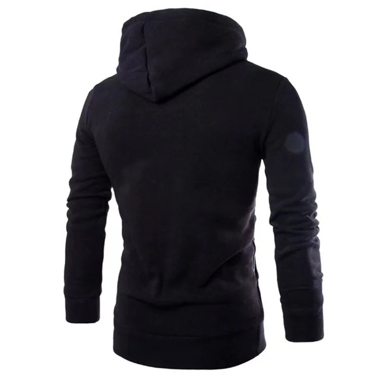 Hot Selling New Style Fashionable Placket Double Zipper Cardigan Contrasting Color Hooded Jacket Fleece Hoodie Custom Logo Print