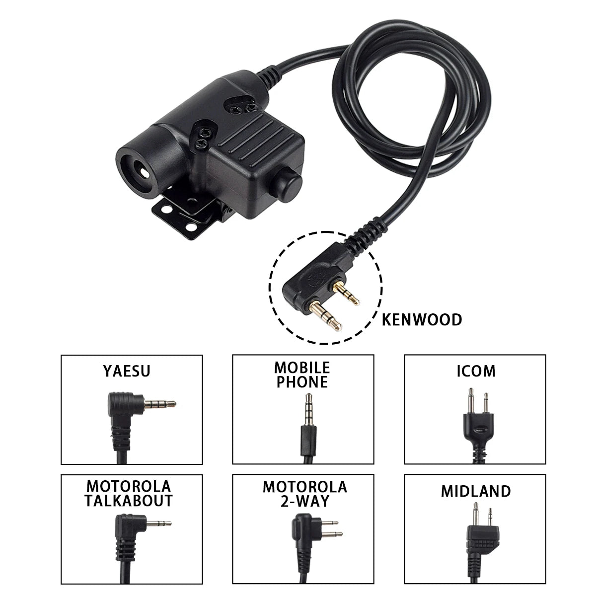 Tactical Outdoor Shooting Communication Headphone Bowman Elite II Headset U94 PTT For Kenwood Baofeng UV-5R Radio Accessory