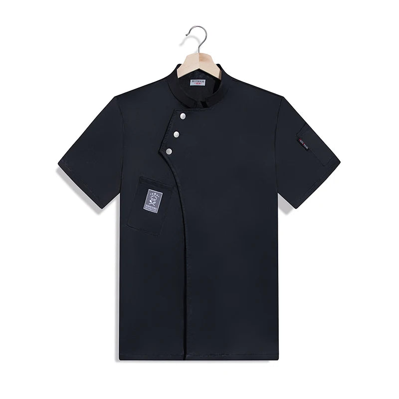 Catering Cooking White Shirt Restaurant Kitchen Chef T-shirt Baker Work Uniform Waiter Hotel Clothes Cook Jacket Cafe Overalls