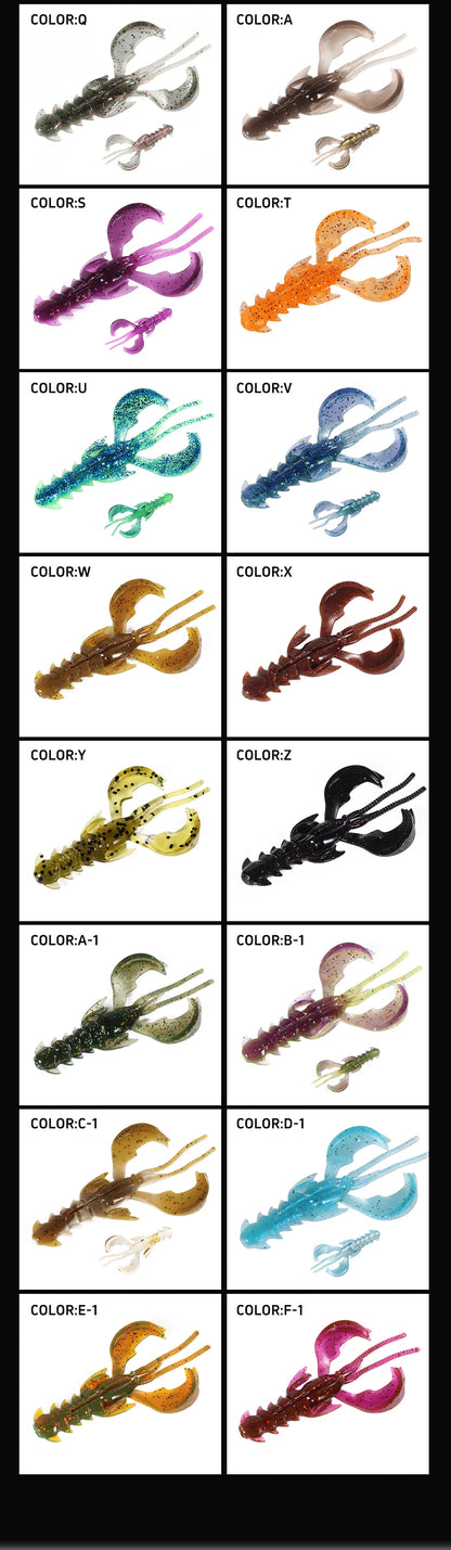 Supercontinent Crazy Lures 65mm/10pcs 40mm/20pcs Soft Lure Fishing Lures Shrimp Lobster Soft Plastic Lure Fishing Lures