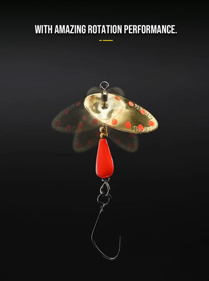 BLUX AR-S Rotating Spinner Metal Lure 2.1g/3.5g Single Hook Artificial Bait Copper Blade Spoon Stream Area Trout Fishing Lure