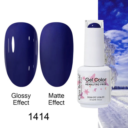 Clou Beaute Gel Nail Polish Neon Brown Royal Blue Red Green Pastal Nude Nail Art Varnishes Gel Lacquer Top Coat UV Gel Nail