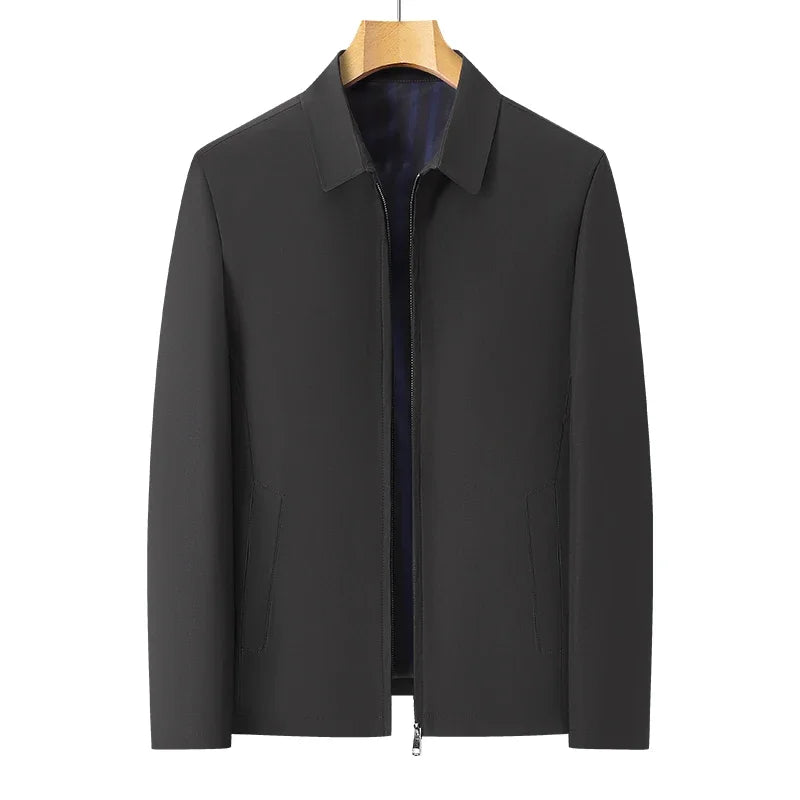 Herr Businessjacka – Smart Casual Kavajtröja med Nedfälld Krage, Vår & Höst, 4 Färger