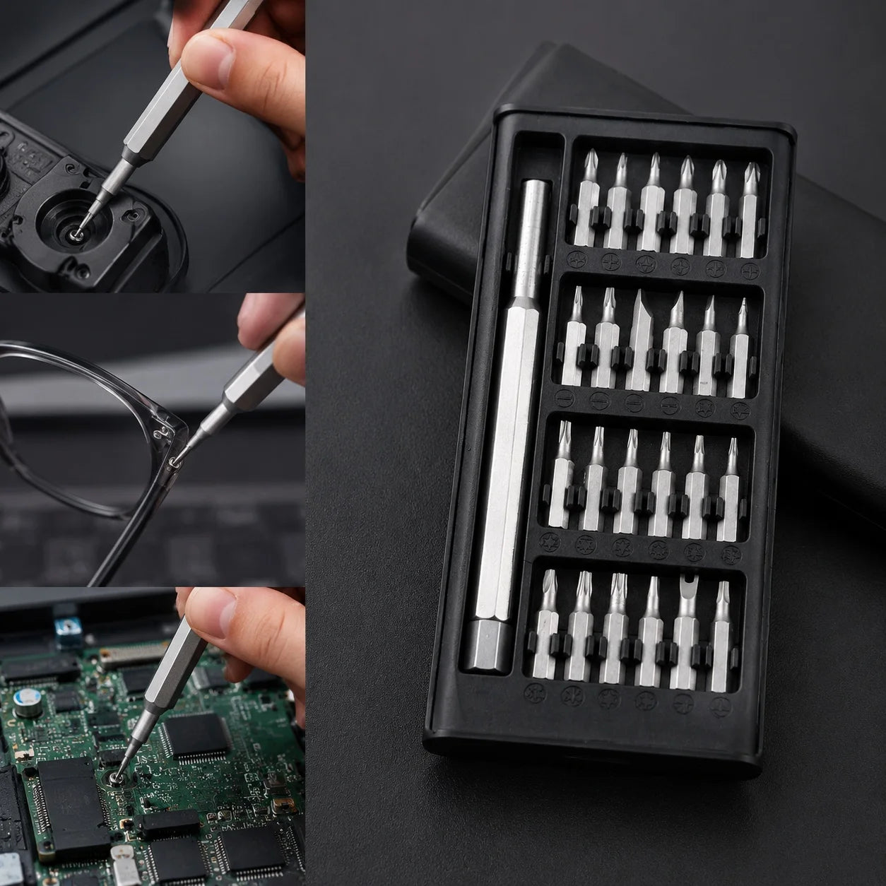 24 in 1 Digital Maintenance Precision Screwdriver Set with Portable Storage Box and Electronic Device Disassembly Tool
