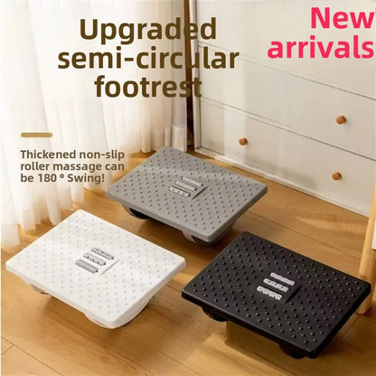 2026 Portable Foot Rest Under Desk Ergonomic Foot Stool With Massage Rollers For Home Office Comfort