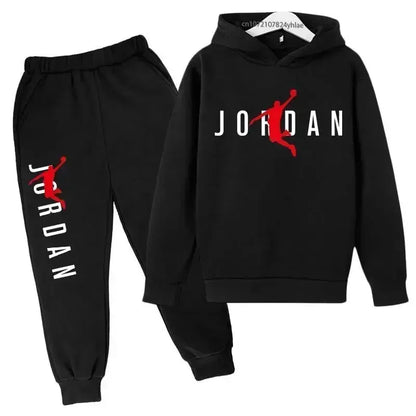 Kids Autumn Spring Trend Letter Print 2pcs Hoodie+Pants Tracksuits 3-13 Years Boys Girls Casual Outfits Children Clothes Sets