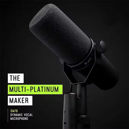 New SM7B Professional Dynamic Cardioid Microphone For Live Vocals Recording Performance Studio Selectable Frequency Response Mic