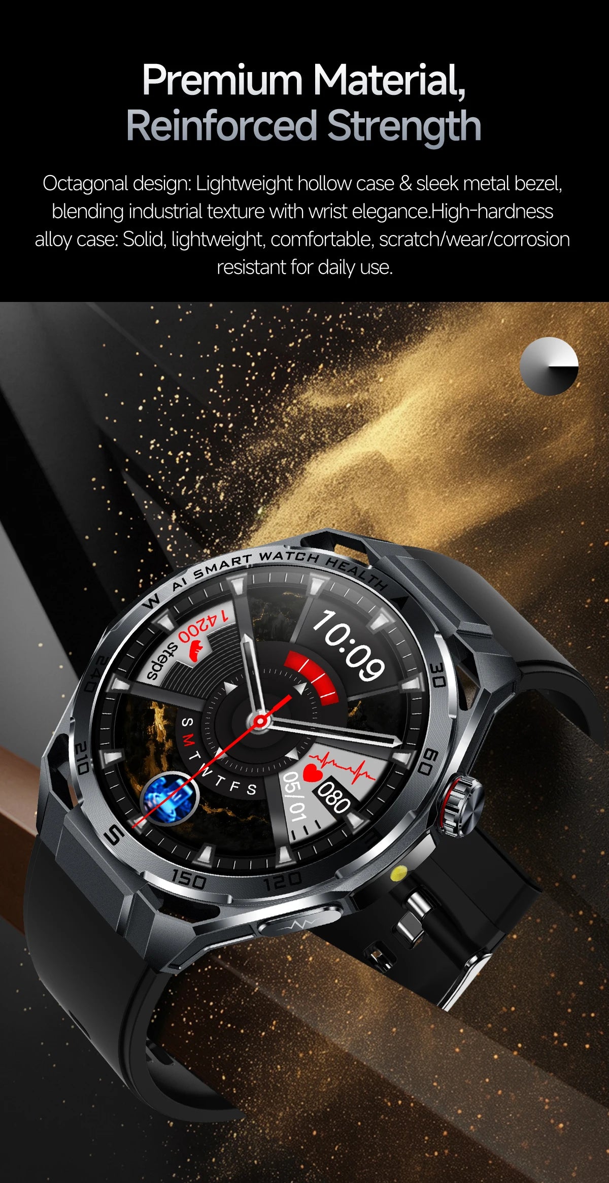 2026 New AI Health Care Accurate Detection ECG Smart Watch Blood Pressure lipids Uric Acid Analysis Bluetooth Call Smart Watches