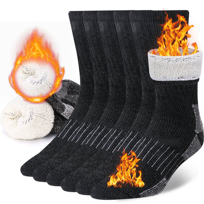 3-pack Merino Ullstrumpor Unisex – Tjocka, Varma Vinterstrumpor för Vandring, Arbete & Sport