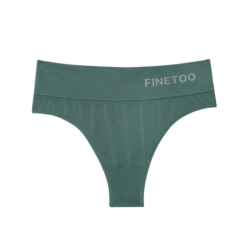 FINETOO 2PCS/Set M-2XL Bodyshaper G-String Panties Women Slim Underwear Female Lingerie Sexy Lady Thongs High Waist Underpants