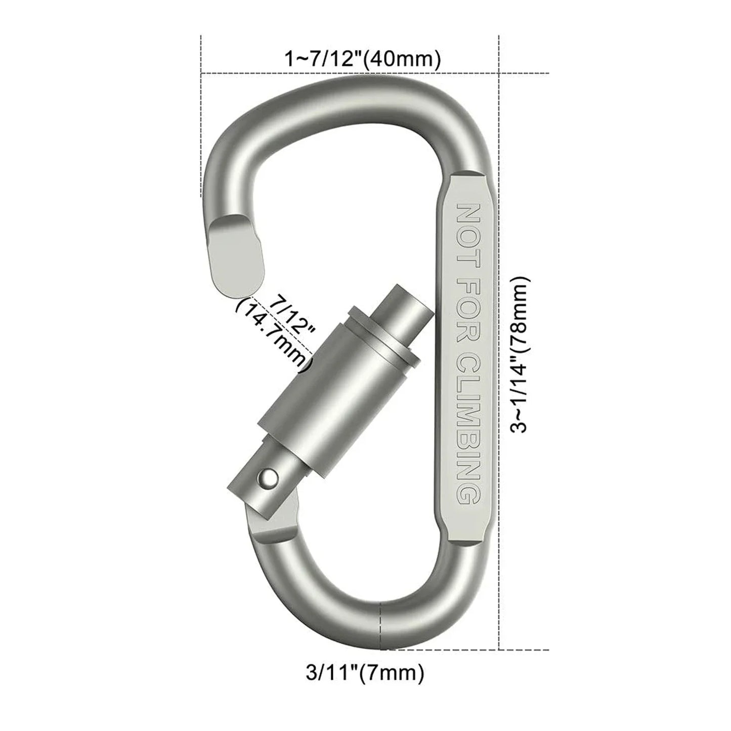 2-6PCS Carabiner Set For Key Camping Survival EDC Outdoor Keychain Clip  Alloy Aluminum Tactical Caribiner Hook Karabiners
