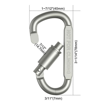 2-6PCS Carabiner Set For Key Camping Survival EDC Outdoor Keychain Clip  Alloy Aluminum Tactical Caribiner Hook Karabiners