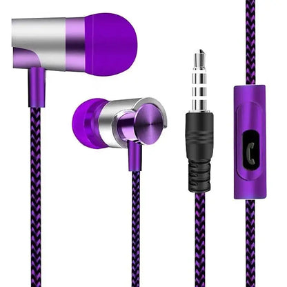 9D Stereo Wired Headset Bass With Mic Earphone In-Ear Headphones 3.5mm Wired Earphone Noise Canceling Headset For Huawei Xiaomi