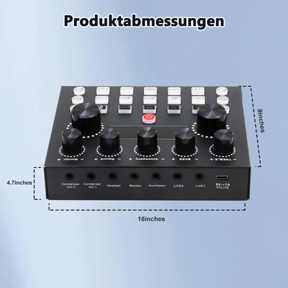 Professional Studio Recording Kit Podcast Music Mixer Equipment Condenser Microphone Set for PC Smartphone Laptop Computer Vlog