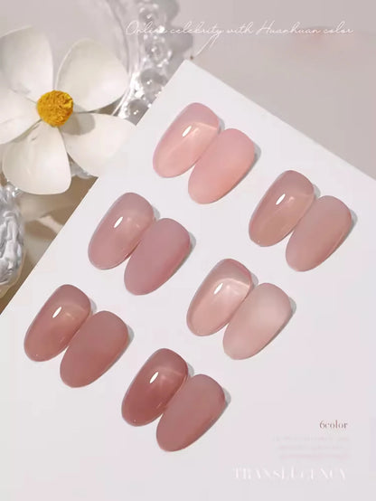 1-30pcs PSK Nude Pink Color Nail Art Ice Transparent Bare Color Nail Enamel 2026 New Net Red Popular White Gel Nail Polish