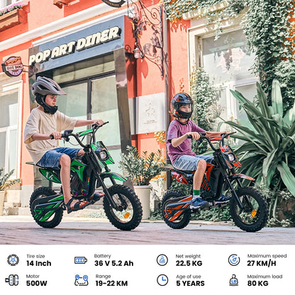 Elektrisk motorcykel-leksak för barn A14 36V 5,2Ah batteri
