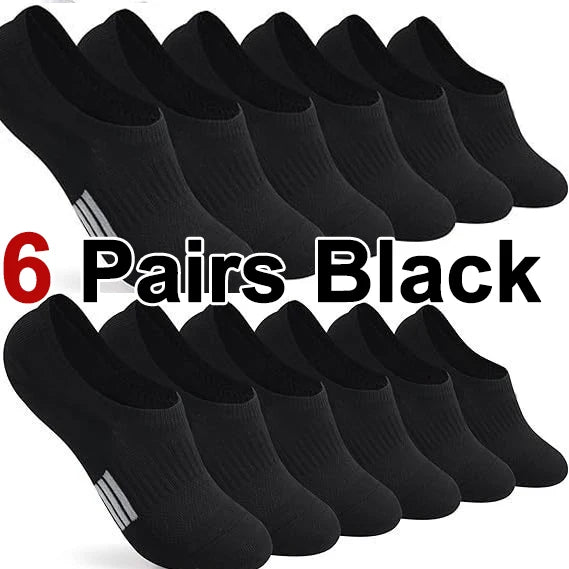 6/12 Pairs Women Breathable Mesh Invisible Ankle Socks Summer Lightweight Breathable Elegant Solid Color Sports Leisure Socks