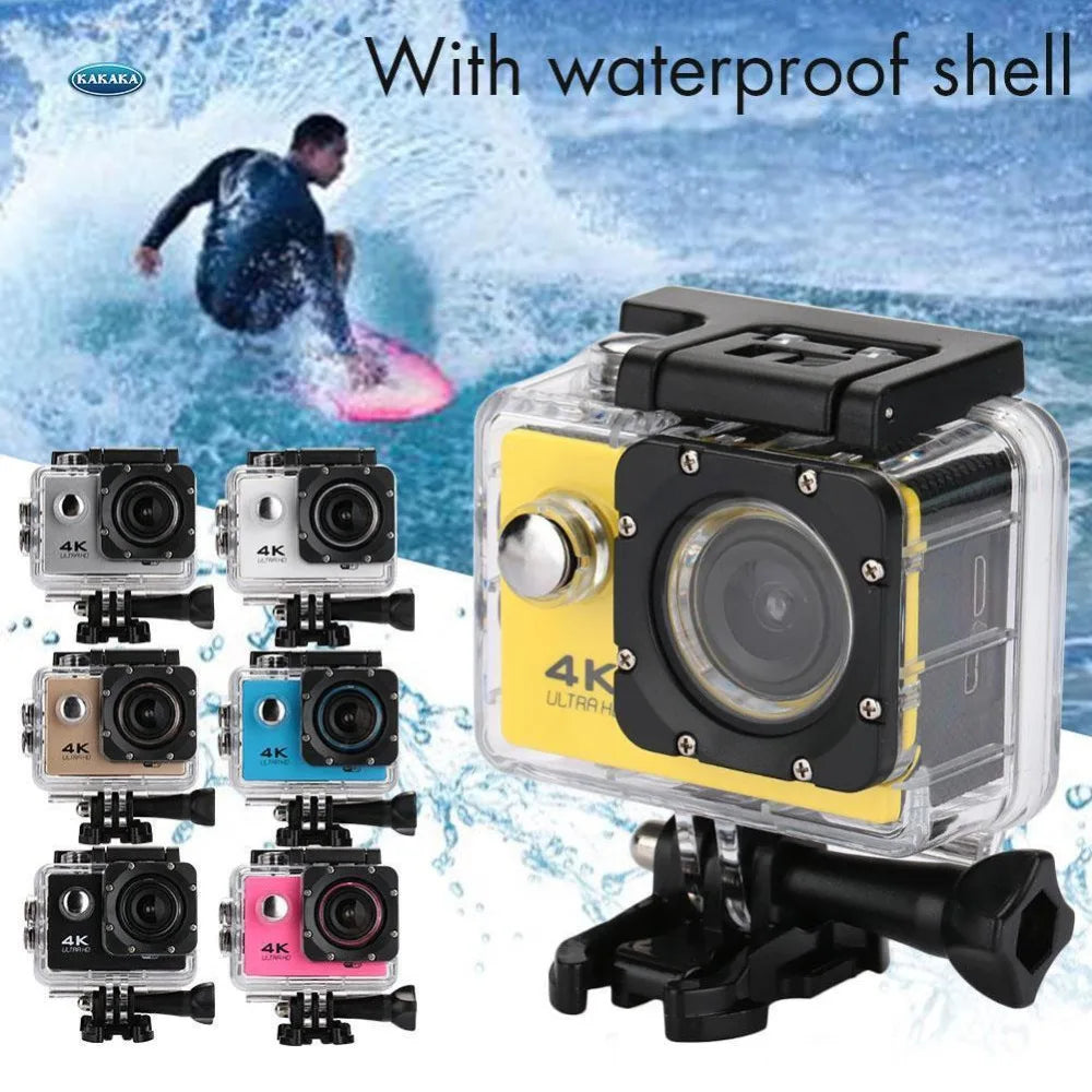 Ultra HD 4K Action Camera 30fps/170D Underwater Helmet Waterproof 2.0-inch Screen WiFi Remote Control Sports go Video Camera Pro
