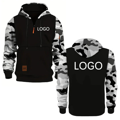 Hoodie Eget Tryck & Brodyr – Kamouflage Dragkedja | Reklamkläder & Profilprodukter