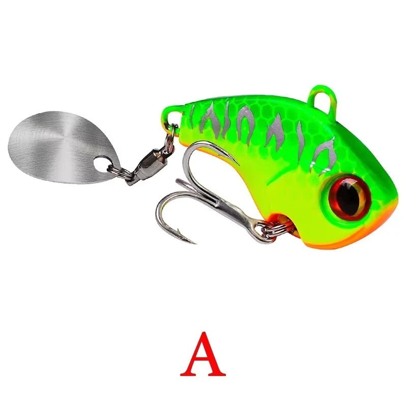 Fishing Lures Wobble Rotating Metal Vib Vibration Bait Winter Fishing 6g 15g 28g Artificial Hard Baits Spinner Spoon Lure