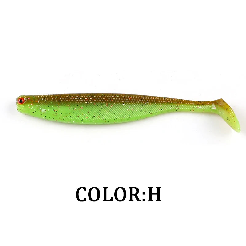 Supercontinent A ShadTeez T-tail 50mm 70mm 100mm Pike Zander Predator Fishing 3d eyes Soft lure Fishing lures