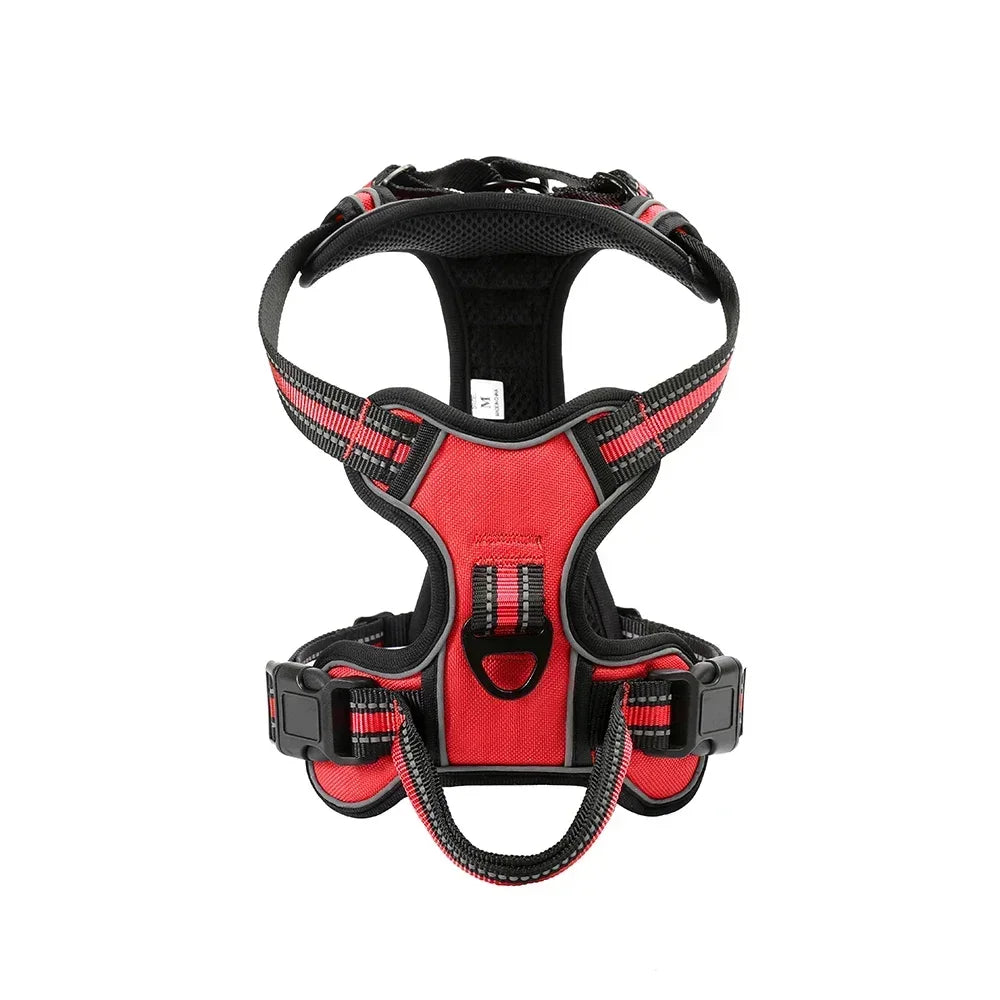 Justerbar Hundsele med Reflex – Andningsbar Oxford-väst, No-Pull, S–XL, 8 Färger