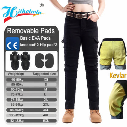 Kevlar Motorcykeljeans för Kvinnor - Blå
