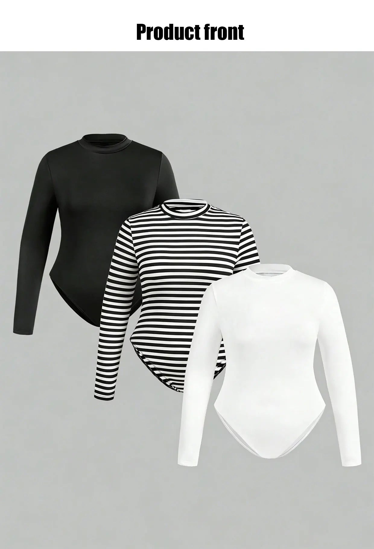 Women's long-sleeved plus-size one-piece dress - fashionable basic style tight-fitting garment - dance outfit one-piece pants