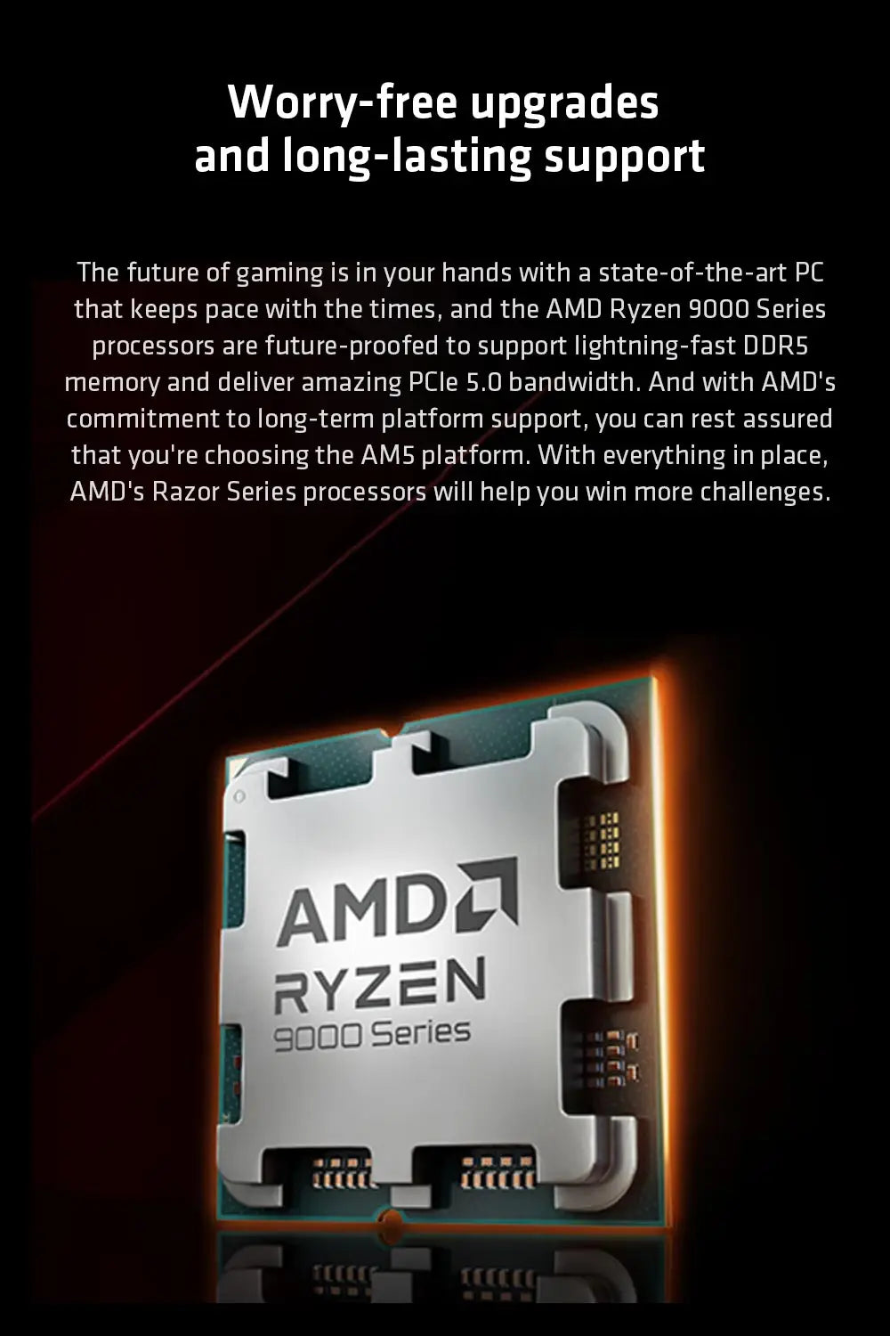 AMD Ryzen 5 9600X CPU 100% Brand New AMD 9600X Processor Up to 5.4GHz 6-Core 12-Thread 32MB L3 Cache Socket AM5 Zen 5 Gaming CPU