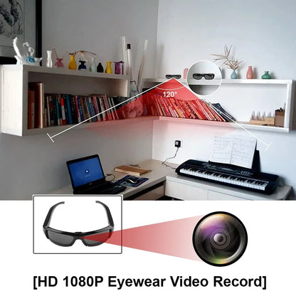 HD 1080P Mini Glasses Camera Portable Video Recorder Wearable Sunglasses Camera Outdoor Sports DV DVR Surveillance Camcorder