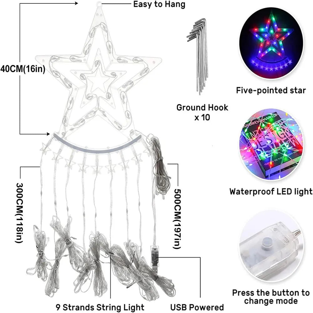Smart Fairy Lights RGB – App & Fjärr, 10 Lägen, Musiksynk, USB, IP65, 270 LEDs, Jul & Fest