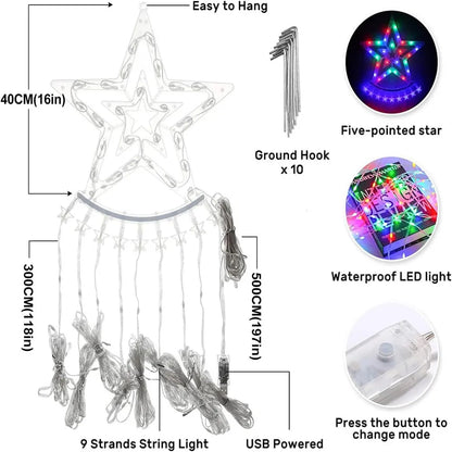 Smart Fairy Lights RGB – App & Fjärr, 10 Lägen, Musiksynk, USB, IP65, 270 LEDs, Jul & Fest