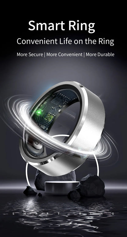 Smart Ring Men Heart Rate Blood Oxygen Pressure Monitor Smartring for Women Sleep Fitness Tracker New