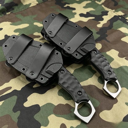 Multi-Purpose Fixed-Blade Knife, 5Cr13MoV Steel Nylon Fiber Handle with Sheath – Great for Jungle Survival and Outdoor Camping