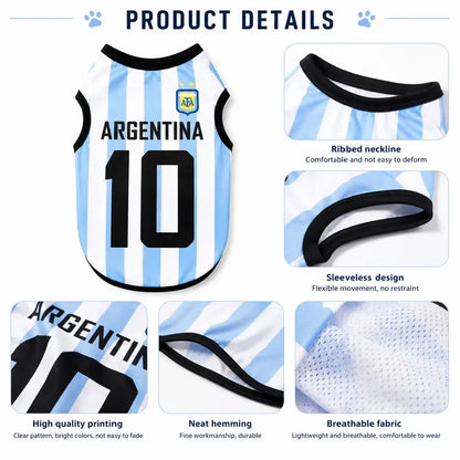 Sport Team Dog Jersey Number Print Dogs Vests Sport Style Breathable Mesh Puppy Sleeveless Shirt Small Medium Larg Pets Clothes