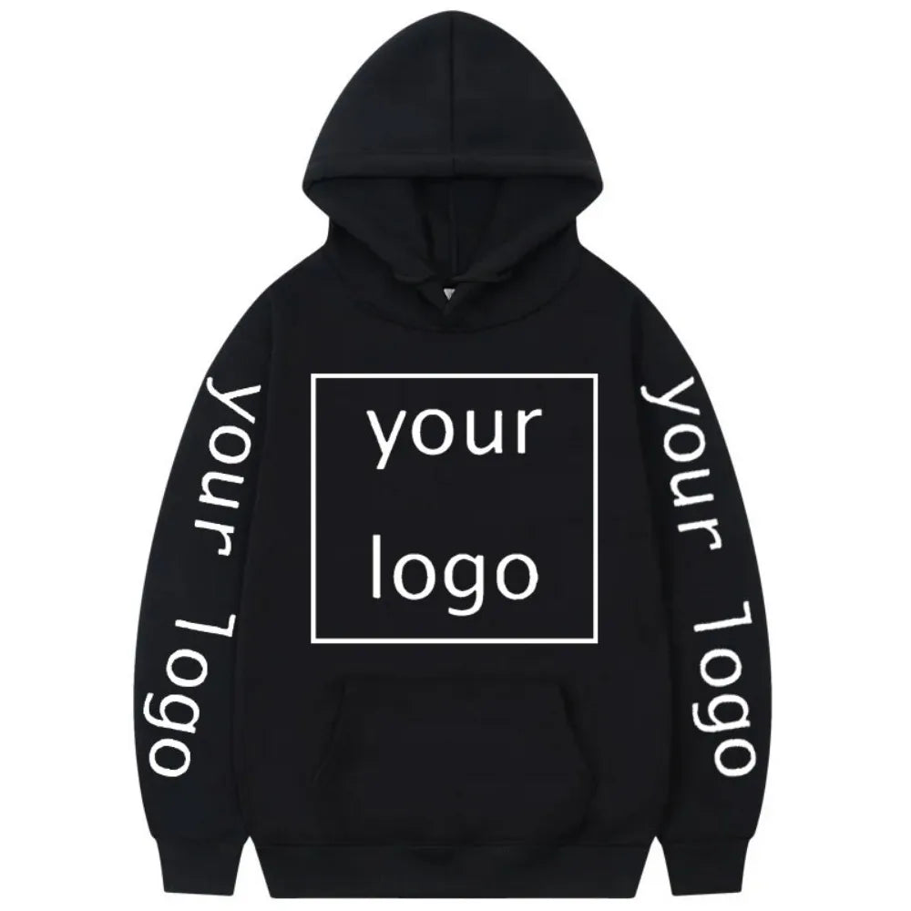 Zip-up Hoodie med Eget Tryck – Fleece, Huva & Dragkedja | S–XXXL