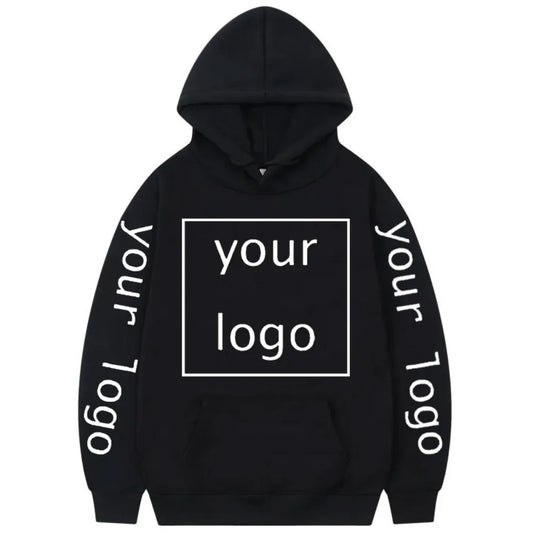 Zip-up Hoodie med Eget Tryck – Fleece, Huva & Dragkedja | S–XXXL