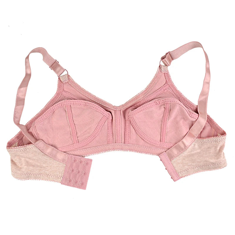Soft Wire Free Bra For Women Plus Size Bras Comfortable Underwear Cotton Unlined Lingerie 34CD 36CD 38CD 40CD 42CD 44CD