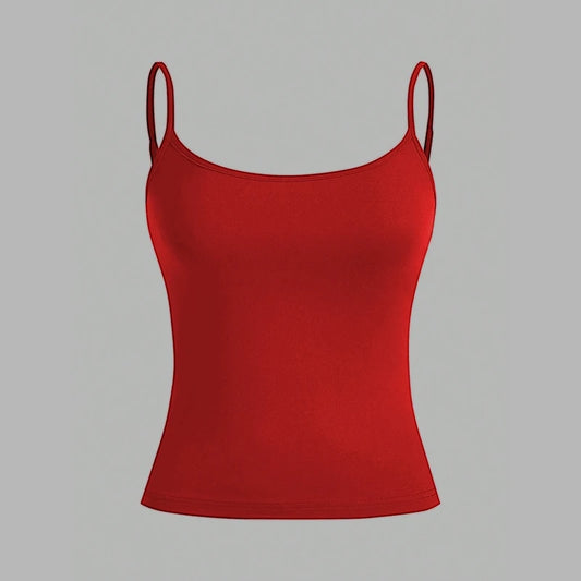 Dam Camisole 2026 – Justerbara Axelband Bareback Solid Färg XS–XL