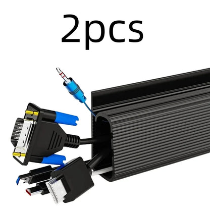 PVC-kabelkanal under skrivbord – 1 eller 2-pack