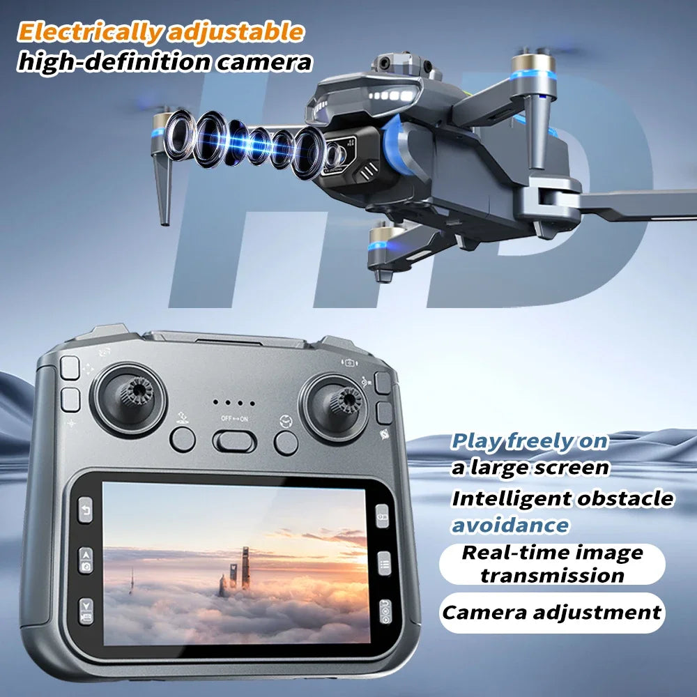 AE19 Drone, High-Definition Dual Camera, 8K Professional Obstacle Avoidance, Folding Quadcopter Toy, Remote-Controlled Aircraft
